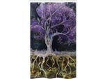 Abakuhaus Tenda Da Doccia Astratta Stretta, Bosco Alberi Naturali, Set Decorativo Per Bagno In Tessuto Con Ganci, 120 X 180 Cm, Multicolore
