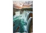Abakuhaus Tenda Da Doccia Colorata E Stretta, Cascata Selvaggia, Set Decorativo Per Bagno In Tessuto Con Ganci, 120 X 180 Cm, Multicolore