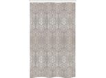 Abakuhaus Tenda Da Doccia Grigia Stretta, Motivo Paisley Victorian, Set Decorativo Per Bagno In Tessuto Con Ganci, 120 X 180 Cm, Taupe Caldo E Beige