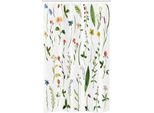 Abakuhaus Tenda Da Doccia Colorata E Stretta, Fiori E Erbacce, Set Decorativo Per Bagno In Tessuto Con Ganci, 120 X 180 Cm, Multicolore