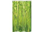 Abakuhaus Tenda Da Doccia Stretta Verde, Germogli Di Bambù Stem Wald, Set Decorativo Per Bagno In Tessuto Con Ganci, 120 X 180 Cm, Verde