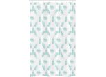 Abakuhaus Tenda Da Doccia Stretta Turchese, Rami Vorticosi, Set Decorativo Per Bagno In Tessuto Con Ganci, 120 X 180 Cm, Turchese