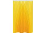 Abakuhaus Tenda Da Doccia Stretta Gialla, Tonalità Moderne, Set Decorativo Per Bagno In Tessuto Con Ganci, 120 X 180 Cm, Giallo Arancione