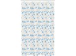 Abakuhaus Tenda Da Doccia Stretta Naturale, Motivo Floreale, Set Decorativo Per Bagno In Tessuto Con Ganci, 120 X 180 Cm, Blu Verde Reseda