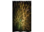 Abakuhaus Tenda Da Doccia Stretta Con Motivo Pavone, Piume Esotiche Scure, Set Decorativo Per Bagno In Tessuto Con Ganci, 120 X 180 Cm, Verde Senape