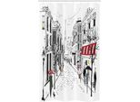 Abakuhaus Tenda Da Doccia Colorata E Stretta, Torre Eiffel Di Parigi, Set Decorativo Per Bagno In Tessuto Con Ganci, 120 X 180 Cm, Multicolore