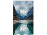 Abakuhaus Berg Tenda Da Doccia Stretta, Alpine Lake Sky Wald, Set Decorativo Per Bagno In Tessuto Con Ganci, 120 X 180 Cm, Verde Blu Grigio