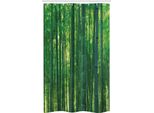 Abakuhaus Tenda Da Doccia Asiatica Stretta, Bambù Esotico Verde Selvaggio, Set Decorativo Per Bagno In Tessuto Con Ganci, 120 X 180 Cm, Verde