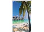 Abakuhaus Tenda Da Doccia Stretta, Caribbean Tropical Coast, Set Decorativo Per Bagno In Tessuto Con Ganci, 120 X 180 Cm, Multicolore