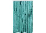 Abakuhaus Tenda Da Doccia Stretta Blu, Texture Legno Antico, Set Decorativo Per Bagno In Tessuto Con Ganci, 120 X 180 Cm, Blu