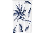 Abakuhaus Tenda Da Doccia Psichedelica Stretta, Palma Da Cocco, Set Decorativo Per Bagno In Tessuto Con Ganci, 120 X 180 Cm, Indaco