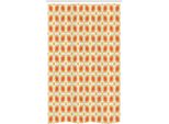 Abakuhaus Tenda Da Doccia Stretta, 70S Boho Geometric, Set Decorativo Per Bagno In Tessuto Con Ganci, 120 X 180 Cm, Arancione Crema