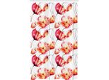 Abakuhaus Primavera Tenda Da Doccia Stretta, Poppy Tulip Flora, Set Decorativo Per Bagno In Tessuto Con Ganci, 120 X 180 Cm, Rosso Bianco Arancione