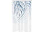 Abakuhaus Tenda Da Doccia Geometrica Stretta, Digitale Futuristica, Set Decorativo Per Bagno In Tessuto Con Ganci, 120 X 180 Cm, Azzurro