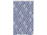 Abakuhaus Tenda Da Doccia Marocchina Stretta, Piastrelle Retrò Vintage, Set Decorativo Per Bagno In Tessuto Con Ganci, 120 X 180 Cm, Grigio Blu