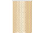 Abakuhaus Tenda Da Doccia Beige Stretta, Motivo Geometrico Dorato, Set Decorativo Per Bagno In Tessuto Con Ganci, 120 X 180 Cm, Color Pesca Chiaro Marrone