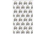 Abakuhaus Caricatura Tenda Da Doccia Stretta, Motivo Bicicletta Giallo, Set Decorativo Per Bagno In Tessuto Con Ganci, 120 X 180 Cm, Senape Nero