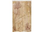 Abakuhaus Tenda Da Doccia Stretta Beige, Foglie Vintage Grunge, Set Decorativo Per Bagno In Tessuto Con Ganci, 120 X 180 Cm, Beige Marrone