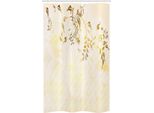 Abakuhaus Tenda Da Doccia Stretta Beige, Ornamento Vintage Antico, Set Decorativo Per Bagno In Tessuto Con Ganci, 120 X 180 Cm, Beige Giallo