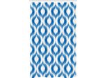 Abakuhaus Tenda Da Doccia Stretta Blu E Bianca, Motivi Damascati Sfocati, Set Decorativo Per Bagno In Tessuto Con Ganci, 120 X 180 Cm, Blu E Bianco