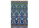 Abakuhaus Tenda Da Doccia Orientale Stretta, Hippie Tribals, Set Decorativo Per Bagno In Tessuto Con Ganci, 120 X 180 Cm, Blu Senape