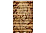 Abakuhaus Tenda Da Doccia Stretta Beige, Foglie Di Bambù Bohemien, Set Decorativo Per Bagno In Tessuto Con Ganci, 120 X 180 Cm, Marrone Chiaro Beige