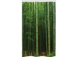 Abakuhaus Tenda Da Doccia Stretta Verde, Foresta Di Bambù Esotica, Set Decorativo Per Bagno In Tessuto Con Ganci, 120 X 180 Cm, Verde