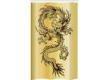 Abakuhaus Drachen Tenda Da Doccia Stretta, Mito Della Cina Orientale, Set Decorativo Per Bagno In Tessuto Con Ganci, 120 X 180 Cm, Nero Senape