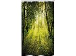 Abakuhaus Wald Tenda Da Doccia Stretta, Scenic Morgen In Der Natur, Set Decorativo Per Bagno In Tessuto Con Ganci, 120 X 180 Cm, Verde