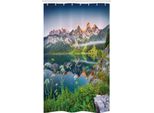 Abakuhaus Tenda Da Doccia Stretta Natur, Alpi Austriache, Set Decorativo Per Bagno In Tessuto Con Ganci, 120 X 180 Cm, Verde Blu