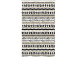 Abakuhaus Boho Tenda Da Doccia Stretta, Astratto Primitivo, Set Decorativo Per Bagno In Tessuto Con Ganci, 120 X 180 Cm, Nero Giallo