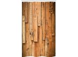 Abakuhaus Tenda Da Doccia Stretta In Legno, Stampa Lodge Wall Planks, Set Decorativo Per Bagno In Tessuto Con Ganci, 120 X 180 Cm, Arancione