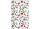 Abakuhaus Tenda Da Doccia Stretta Con Motivi Floreali, Morbida E Colorata, Set Decorativo Per Bagno In Tessuto Con Ganci, 120 X 180 Cm, Multicolore