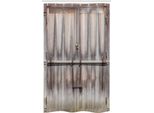 Abakuhaus Tenda Da Doccia Rustica Stretta, Porta Country In Legno Di Quercia, Set Decorativo Per Bagno In Tessuto Con Ganci, 120 X 180 Cm, Marrone