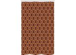 Abakuhaus Tenda Da Doccia Moderna Stretta, Geometrica Retrò Vintage, Set Decorativo Per Bagno In Tessuto Con Ganci, 120 X 180 Cm, Arancione Scuro Bordeaux