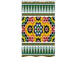 Abakuhaus Tenda Da Doccia Orientale Stretta, Motivo Vivace, Set Decorativo Per Bagno In Tessuto Con Ganci, 120 X 180 Cm, Verde Giallo
