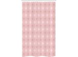 Abakuhaus Tenda Da Doccia Geometrica Stretta, Linea Rhombus Stripes, Set Decorativo Per Bagno In Tessuto Con Ganci, 120 X 180 Cm, Rosa Chiaro