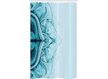 Abakuhaus Mandala Tenda Da Doccia Stretta, Pizzo Decorativo, Set Decorativo Per Bagno In Tessuto Con Ganci, 120 X 180 Cm, Acquamarina