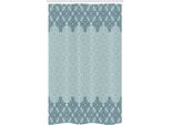 Abakuhaus Tenda Da Doccia Stretta Marocchina, Stile Orientale, Set Decorativo Per Bagno In Tessuto Con Ganci, 120 X 180 Cm, Turchese Chiaro