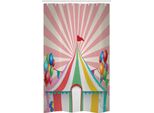 Abakuhaus Tenda Da Doccia Colorata E Stretta, Palloncini Da Circo Vintage, Set Decorativo Per Bagno In Tessuto Con Ganci, 120 X 180 Cm, Multicolore