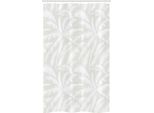 Abakuhaus Tenda Da Doccia Astratta Stretta, Palm Jungle Fugace, Set Decorativo Per Bagno In Tessuto Con Ganci, 120 X 180 Cm, Verde E Bianco