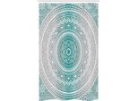 Abakuhaus Mandala Tenda Da Doccia Stretta, Boho Meditation Art Work, Set Decorativo Per Bagno In Tessuto Con Ganci, 120 X 180 Cm, Grigio Verde Acqua