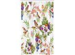 Abakuhaus Tenda Da Doccia Stretta Con Motivi Floreali, Fiori Esotici Primaverili, Set Decorativo Per Bagno In Tessuto Con Ganci, 120 X 180 Cm, Multicolore