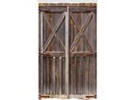 Abakuhaus Tenda Da Doccia Rustica Stretta, Vecchi Magazzini In Legno, Set Decorativo Per Bagno In Tessuto Con Ganci, 120 X 180 Cm, Marrone