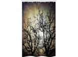 Abakuhaus Tenda Da Doccia Stretta Horror, Rami Grunge Al Crepuscolo, Set Decorativo Per Bagno In Tessuto Con Ganci, 120 X 180 Cm, Nero Seppia