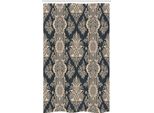 Abakuhaus Tenda Da Doccia Stretta In Damasco, Stile Barocco Vittoriano, Set Decorativo Per Bagno In Tessuto Con Ganci, 120 X 180 Cm, Grigio Antracite Crema