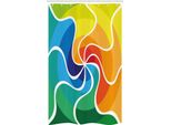 Abakuhaus Tenda Da Doccia Psichedelica Stretta, Spirale Arcobaleno, Set Decorativo Per Bagno In Tessuto Con Ganci, 120 X 180 Cm, Multicolore