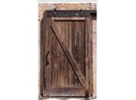 Abakuhaus Tenda Da Doccia Rustica Stretta, Porta Scorrevole Vintage, Set Decorativo Per Bagno In Tessuto Con Ganci, 120 X 180 Cm, Beige Marrone