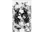 Abakuhaus Tenda Da Doccia Gotica Stretta, Teschi Horror Scuri, Set Decorativo Per Bagno In Tessuto Con Ganci, 120 X 180 Cm, Bianco E Nero