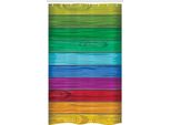 Abakuhaus Tenda Da Doccia Stretta Arcobaleno, Strisce Colorate In Legno, Set Decorativo Per Bagno In Tessuto Con Ganci, 120 X 180 Cm, Multicolore